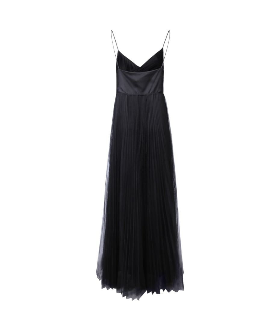 オールインワン・サロペット Fabiana Filippi Black Pleated Tulle Dress Pleated Tulle Long Black Dress By Fabiana Filippi | italist