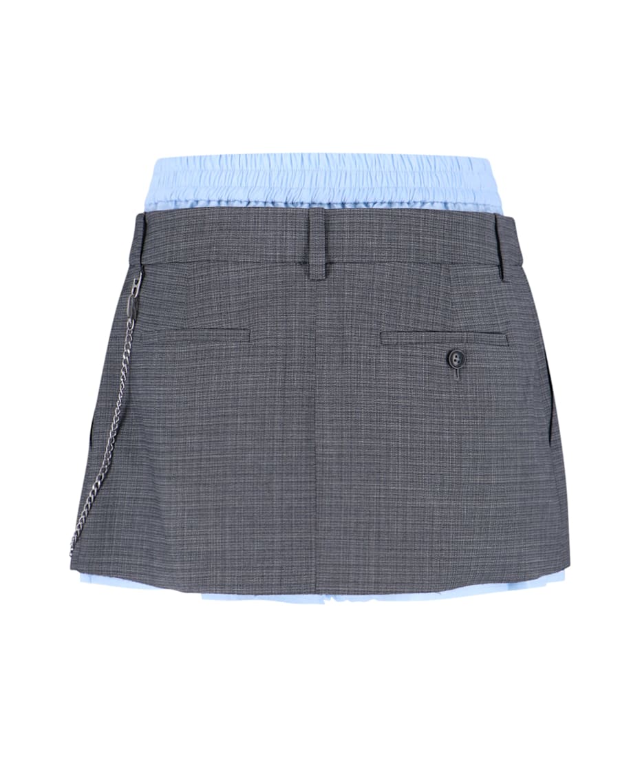 【関税&送料込】Alexander Wang Wool Blend Miniskirt Alexander Wang Logo Wool Blend Mini Skirt | italist, ALWAYS