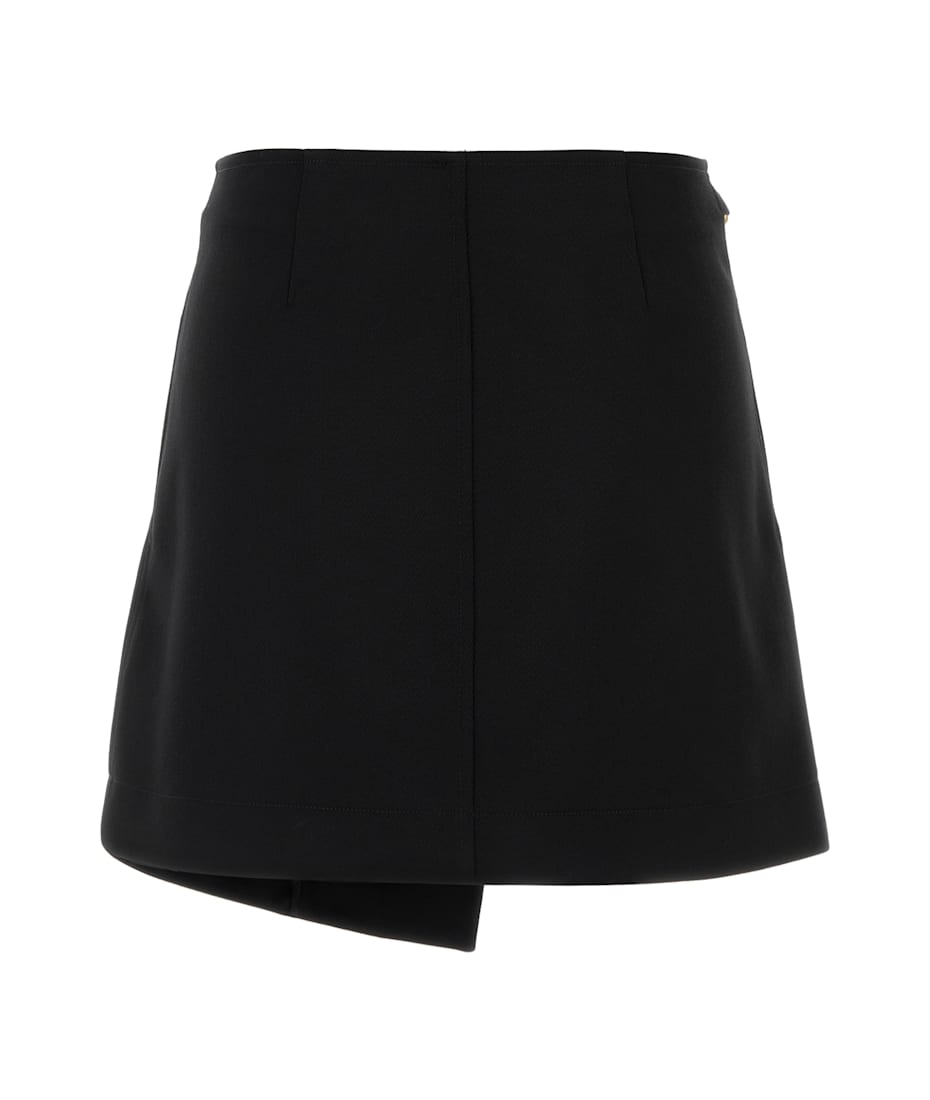 スカート BURBERRY Black Wool Mini Skirt ウール ミニスカート (ブラック) - ウィメンズ, ウール