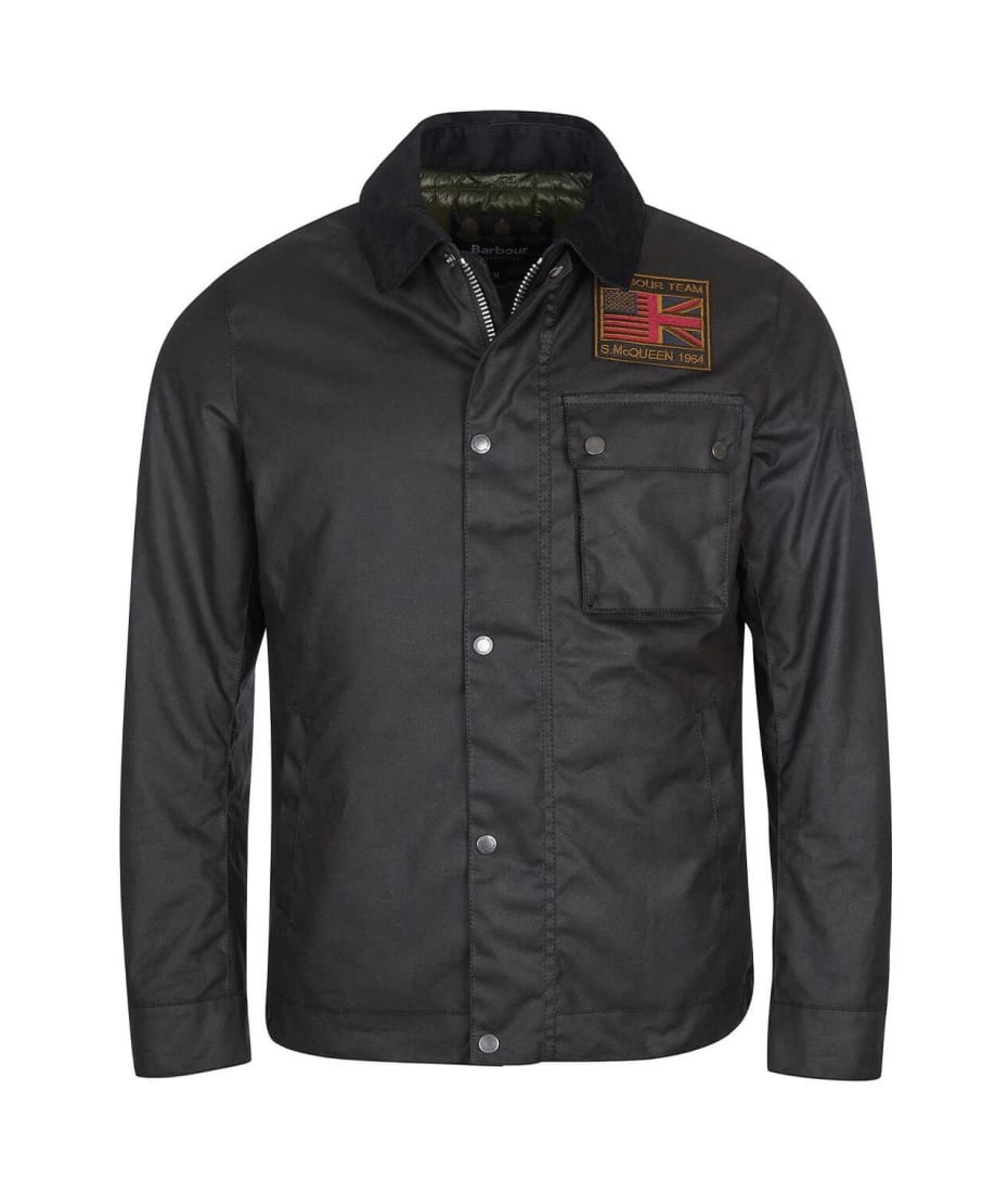 Barbour International Workers Wax Black Jacket | italist, ALWAYS LIKE A SALE