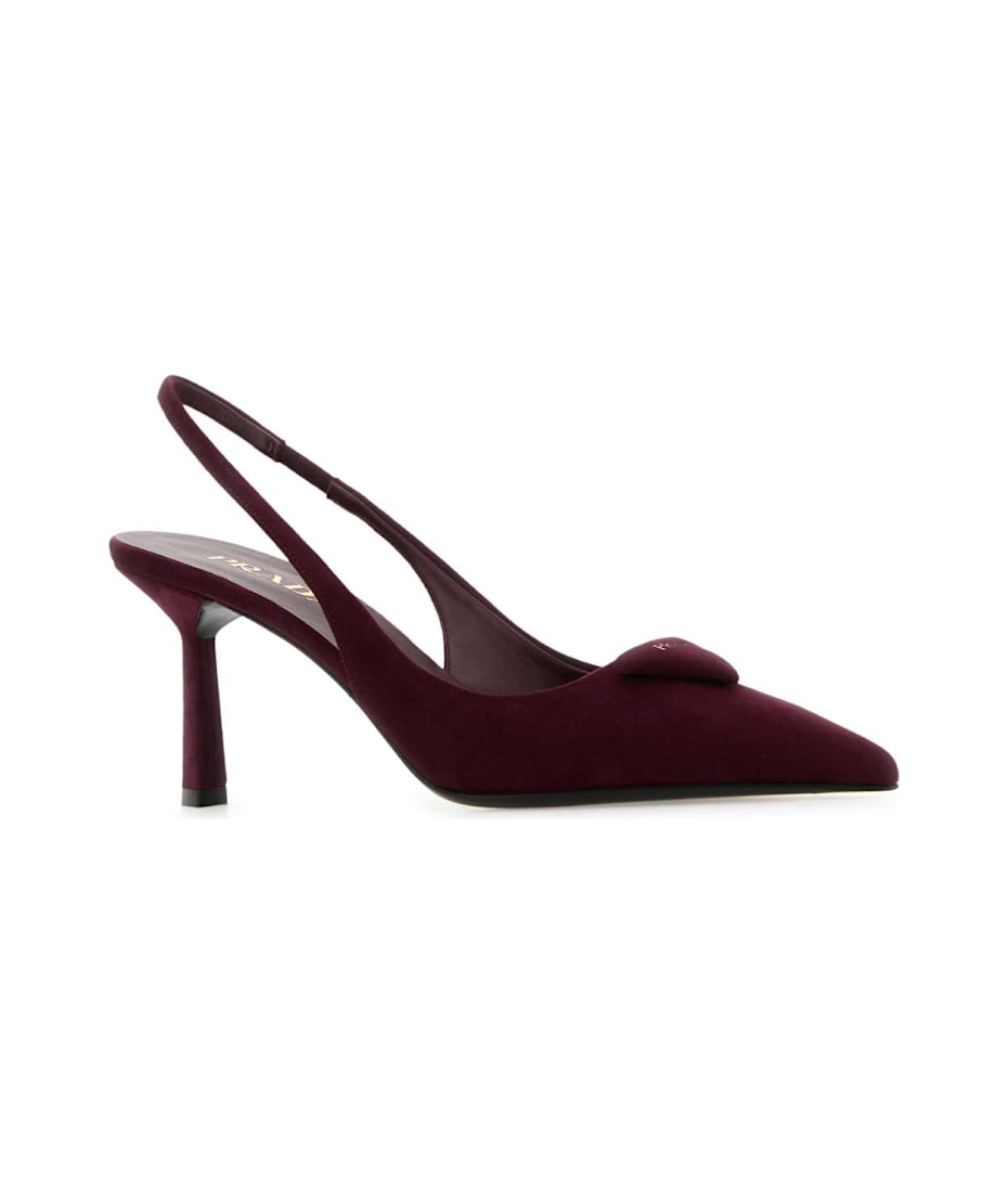 【関税&送料込】Prada Burgundy Suede Pumps Prada Burgundy Suede Pumps | italist