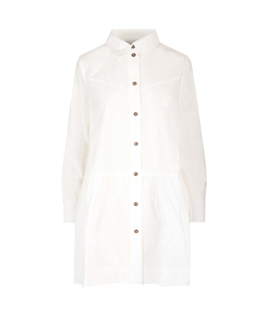 Ganni Cotton Poplin Flared Dress ワンピース＆ドレス 通販