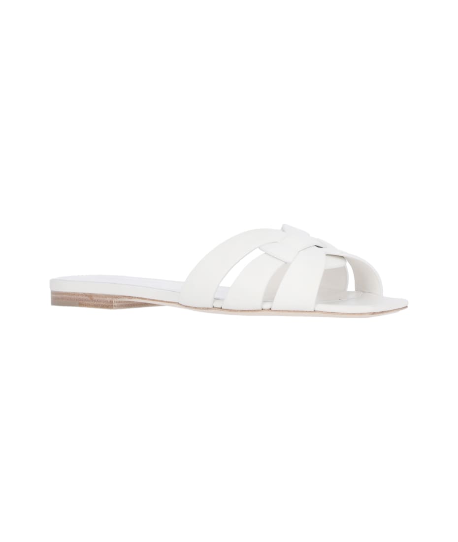 サンダル・ミュール Saint Laurent Nu Pieds Tribute 05 Leather Sandals Tribute Nu Pieds 05 leather slides in brown - Saint Laurent