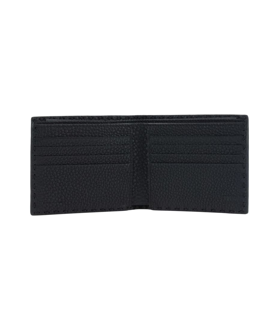Fendi Cashmere Bi-fold Wallet - Black