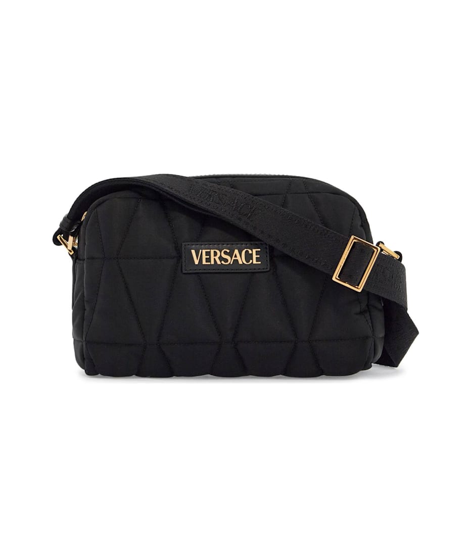 ♦VERSACE♦ キルティングレザーカメラバッグ キルティング メッセンジャー バッグ ヴェルサーチェ ミス
