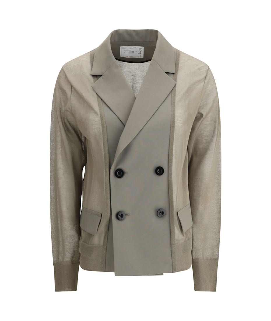 【送料&関税込】Sacai Semi-transparent Blazer Jacket Sacai Semi-transparent Blazer Jacket | italist