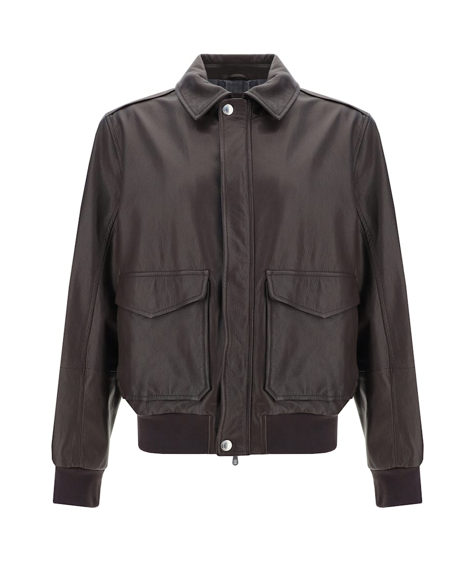 ジャケット BRUNELLO CUCINELLI LEATHER JACKET 23690039_53837733_600.jpg