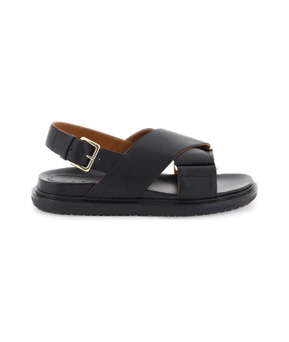 【関税&送料込み】Marni Crossed Leather Sandal Marni Crossed Sandals | italist