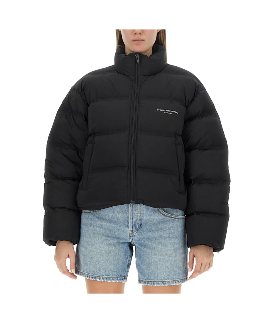 Alexander Wang Cropped Jacket With Logo | italist