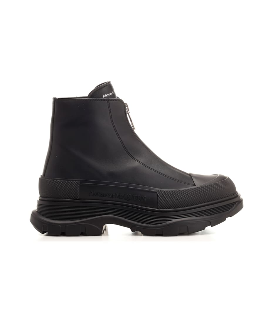 Alexander McQueen Tread Slick Boot Gray Leather