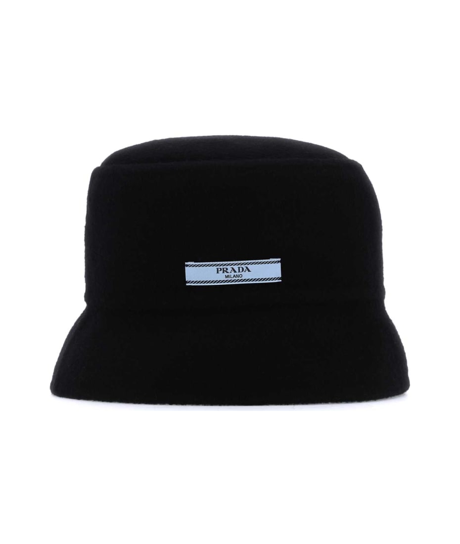 ハット PRADA MIDNIGHT BLUE CASHMERE BUCKET HAT Prada Midnight Blue Cashmere Bucket Hat | italist