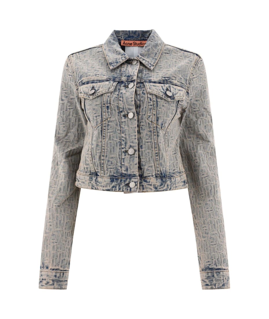 Acne Studios Cropped Denim Jacket | Blue | FARFETCH