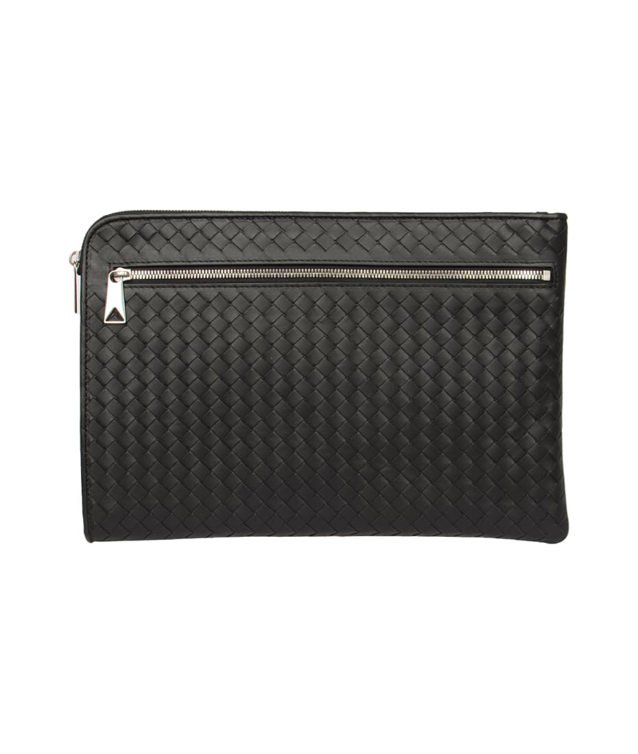 BOTTEGA　VENETA Bottega Veneta® Men's Small Intrecciato Zipped Tote in Black