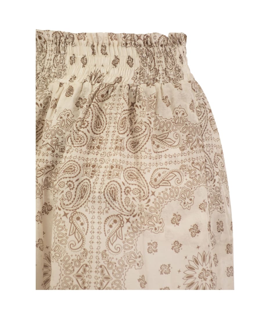 スカート MC2 Saint Barth CHEYENNE - Long skirt in cotton and silk. MC2 Saint Barth Cheyenne - Long Skirt In Cotton And Silk