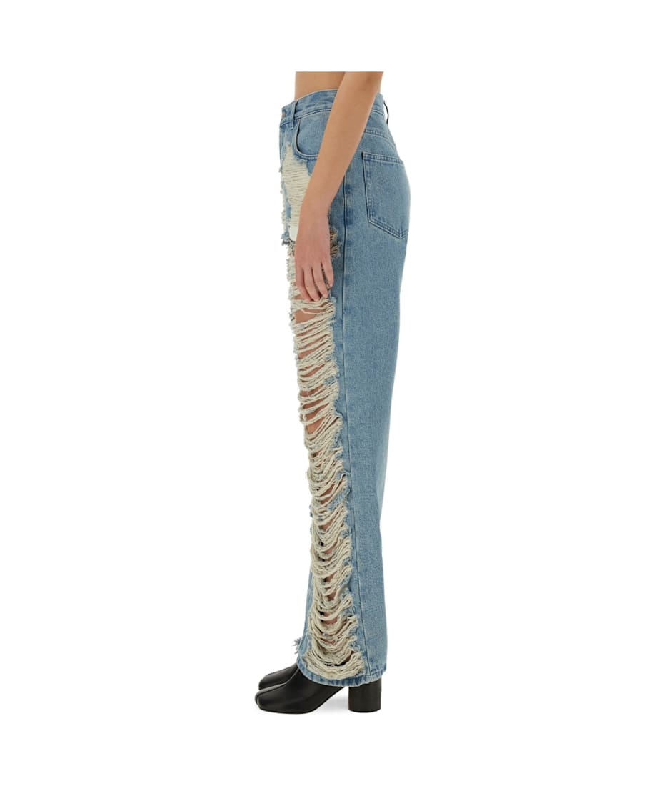 MM6 Maison Margiela 'destroyed' Straight Jeans | italist
