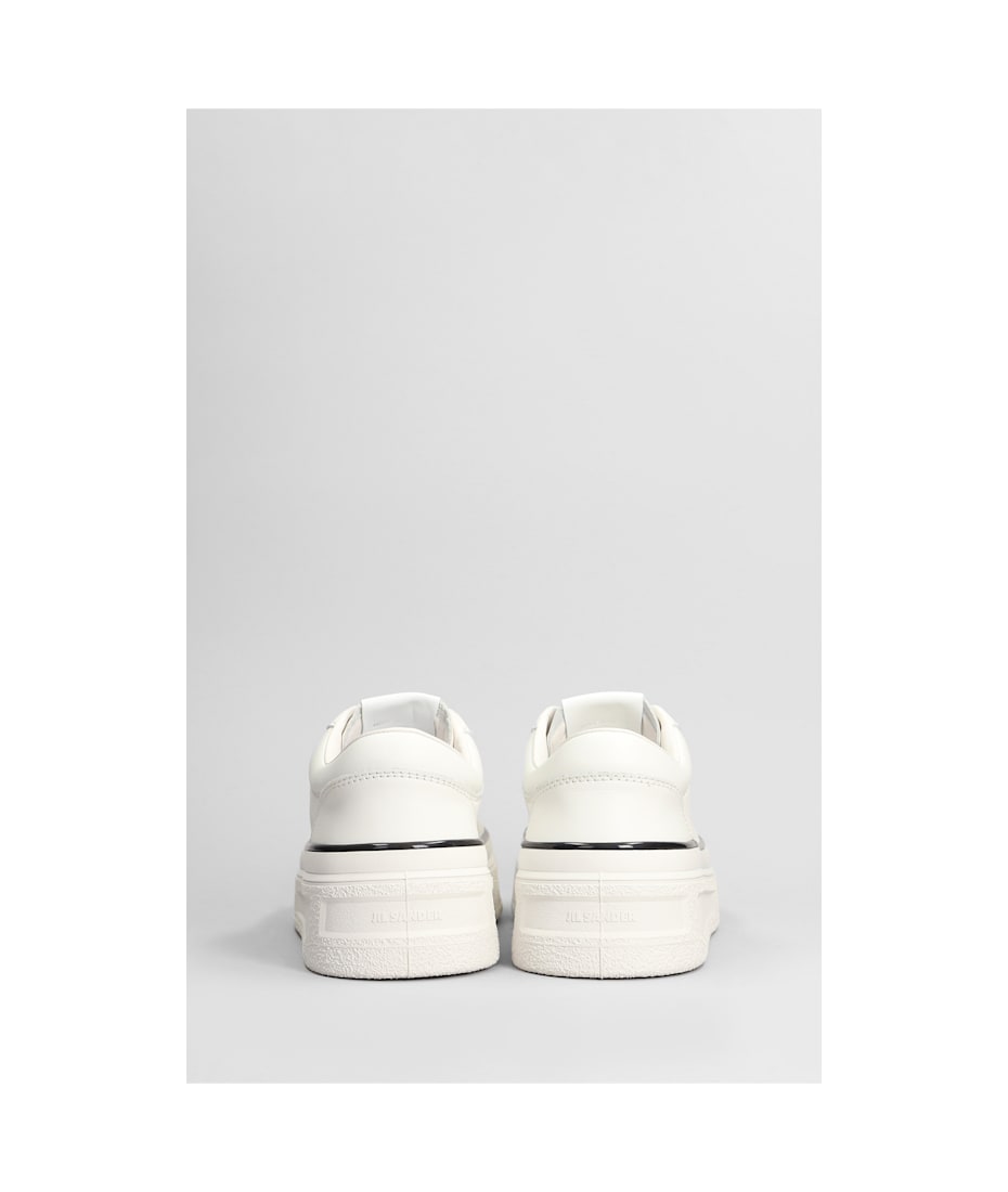 Jil Sander Sneakers In White Leather | italist Jil Sander Sneakers In White Leather | italist