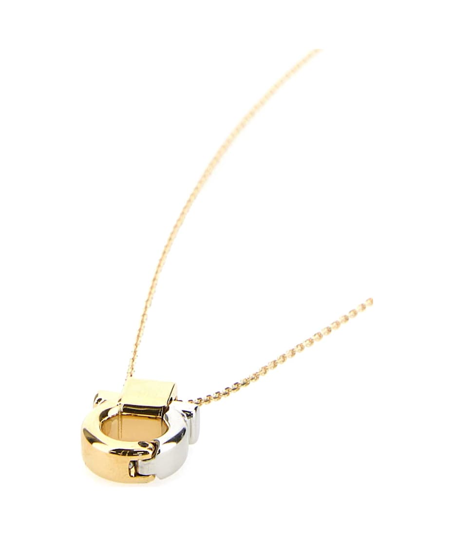 ネックレス・ペンダント SALVATORE FERRAGAMO GOLD L NECKLACE Ferragamo Large Gancini Pendant Necklace | Gold | FARFETCH CA