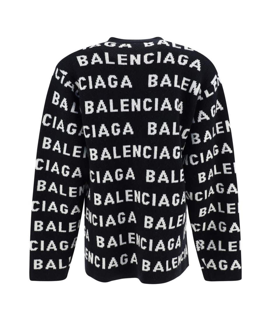 Balenciaga Cardigan With Logo in Gray