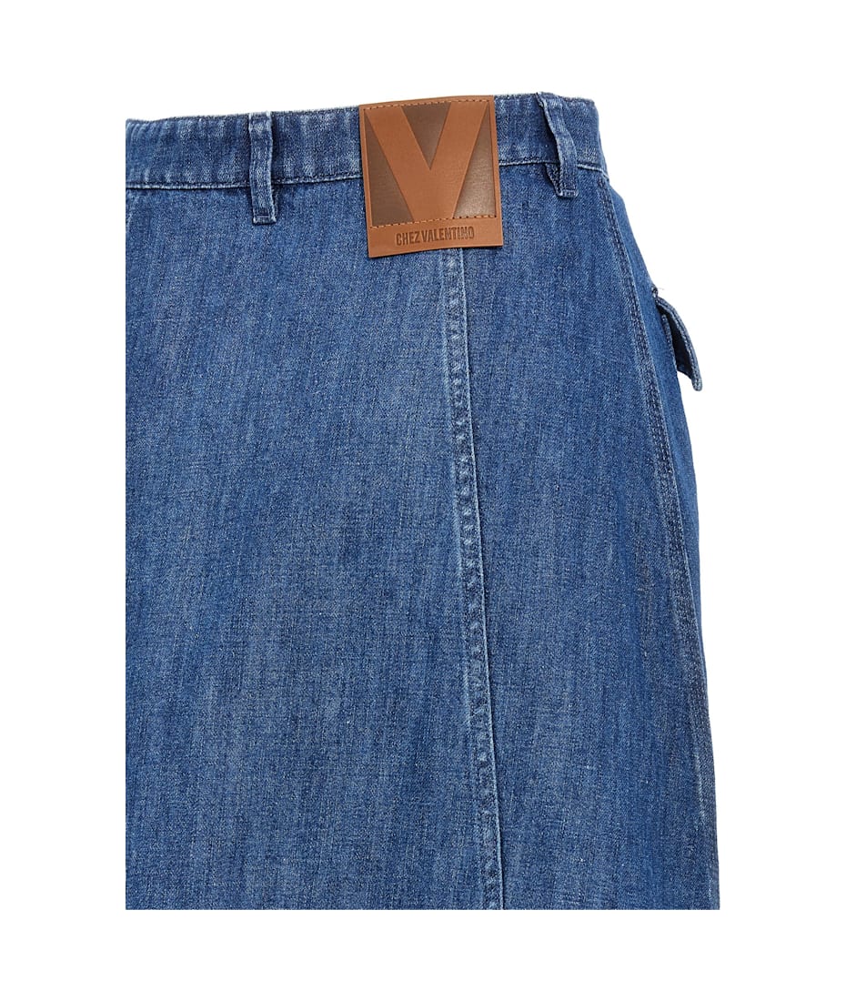 【関税込み】Valentino Garavani denim skirt Valentino Garavani Denim Skirt | italist