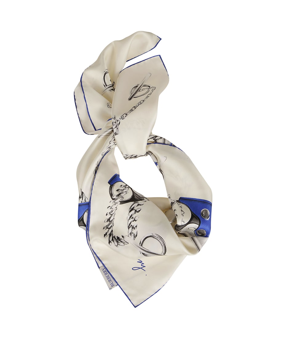 【関税&送料込】Burberry Printed Silk Foulard Burberry Printed silk scarf Burberry