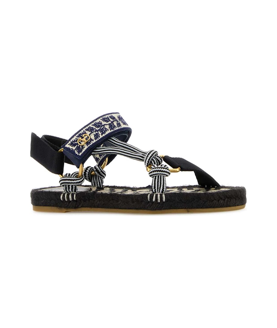 VALENTINO ♪ レザーサンダル 6W2S0LK6B Valentino Garavani Viva Superstar brown canvas slide sandal