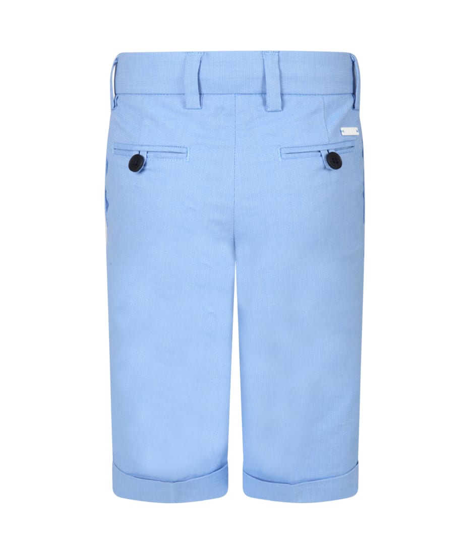 hugo boss light blue shorts