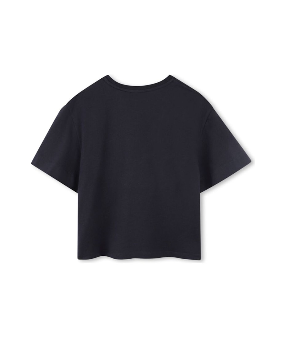 Chloe＊Tシャツ（T-SHIRT WITH LOGO） Chloé Logo T Shirt in Navy-blue | Chloé US