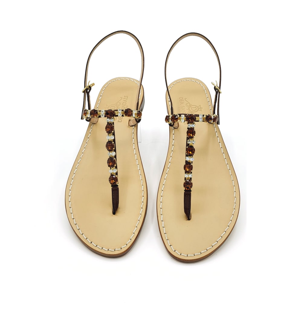 Dea Sandals Axel Tobacco Capri Jewel Sandals italist, ALWAYS - Main Image