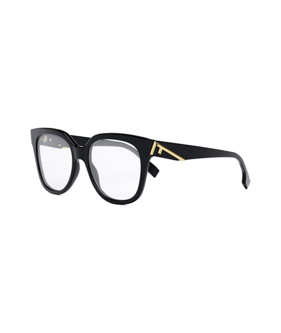 【送料&関税込】Fendi Fe50064i 001 Glasses FENDI FE50064I 001 Black Square Glasses - US