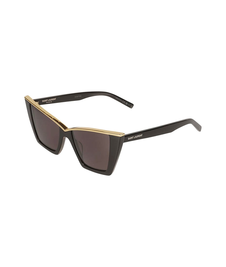 Saint Laurent Eyewear gold-tone Edge Cat Eye Sunglasses - Farfetch