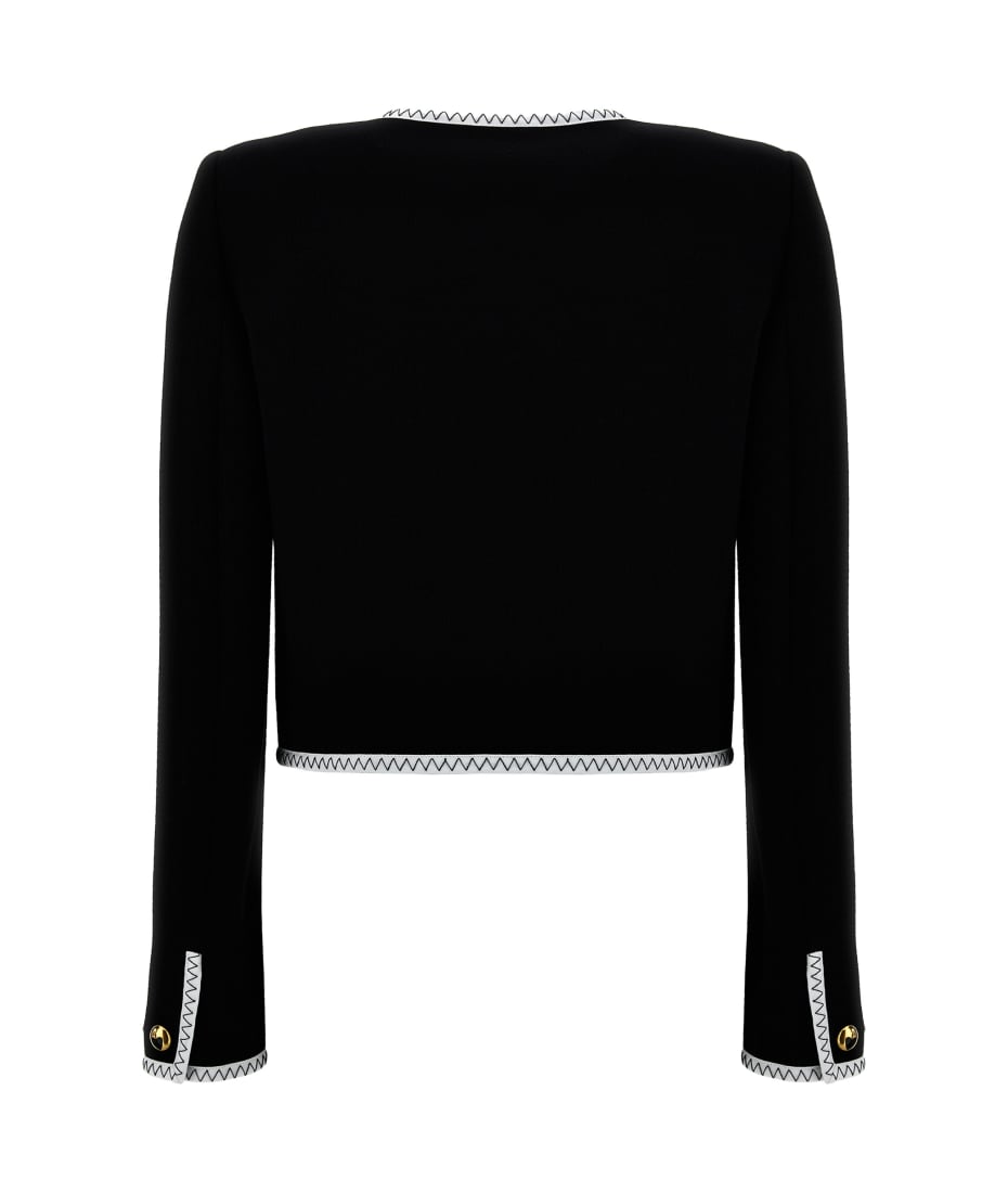 【関税込み】moschino Crepe short jacket Moschino Crepe Short Jacket | italist