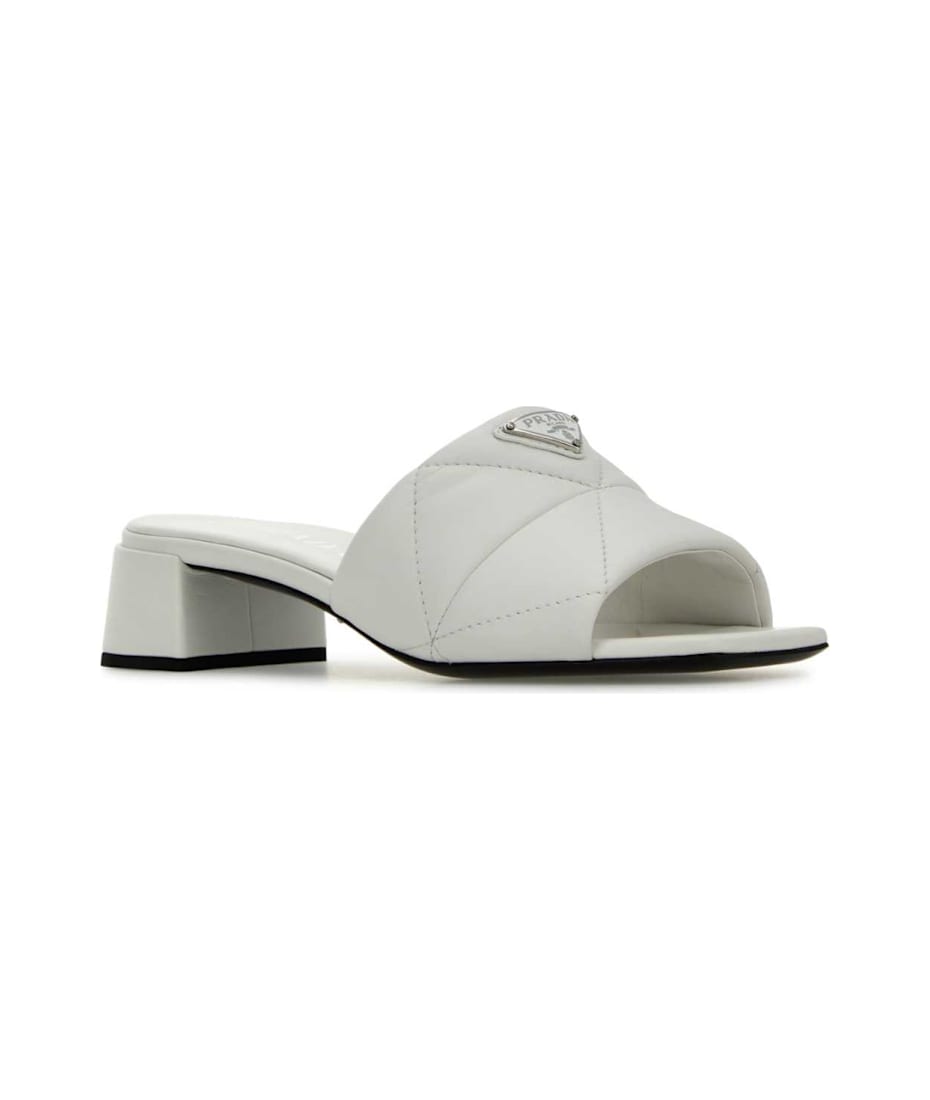 サンダル・ミュール PRADA White Nappa Leather Mules Prada White Nappa Leather Mules | italist