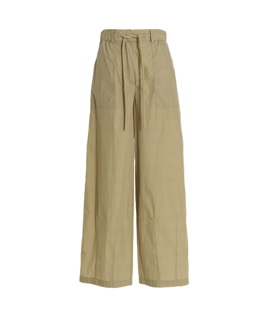 Beige Cotton-blend cargo trousers, Valentino Garavani