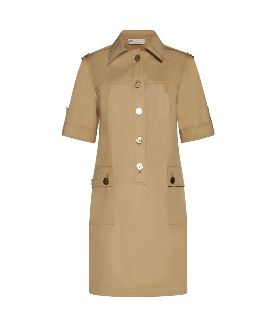 【送料&関税込】Tory Burch Beige camp Mini Dress Tory Burch Beige 'camp' Mini Dress | italist