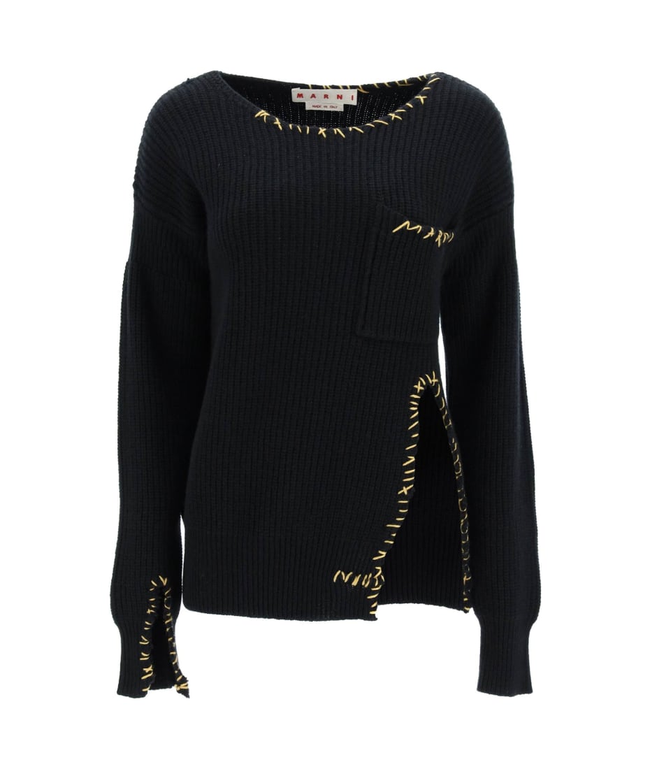 marni distressed sweater
