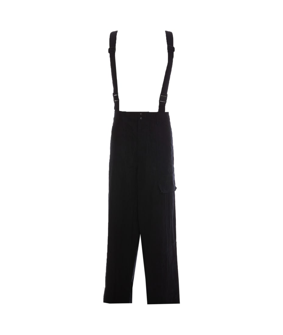 IORE イオレ　SUSPENDER PANTS black 34 S Y-3 Suspender Dungarees Pants | italist