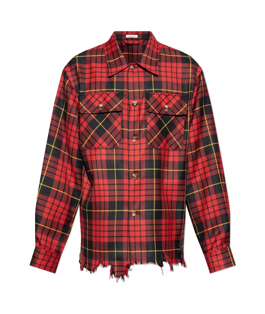 Tシャツ・カットソー alexander mcqueen Distressed tartan overshirt Alexander McQueen Distressed Tartan Overshirt | italist