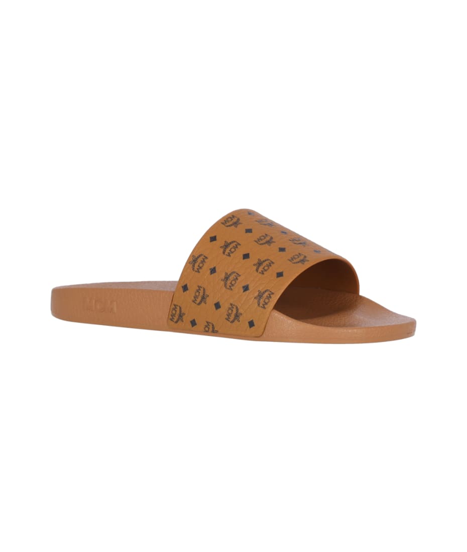 サンダル MCM all-over monogram slides MCM Monogram Slide Sandals | italist