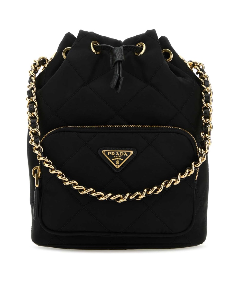 Prada Black Re nylon Bucket Bag italist