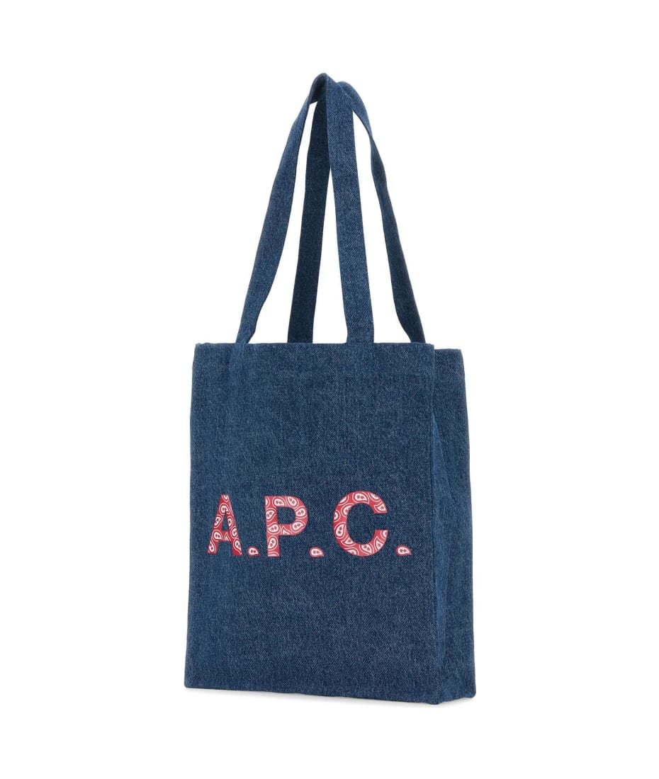 トートバッグ A.P.C. SS25 Denim Lou shopping bag (COHTDM61990 IAL) A.P.C. Lou Shopping Bag | italist