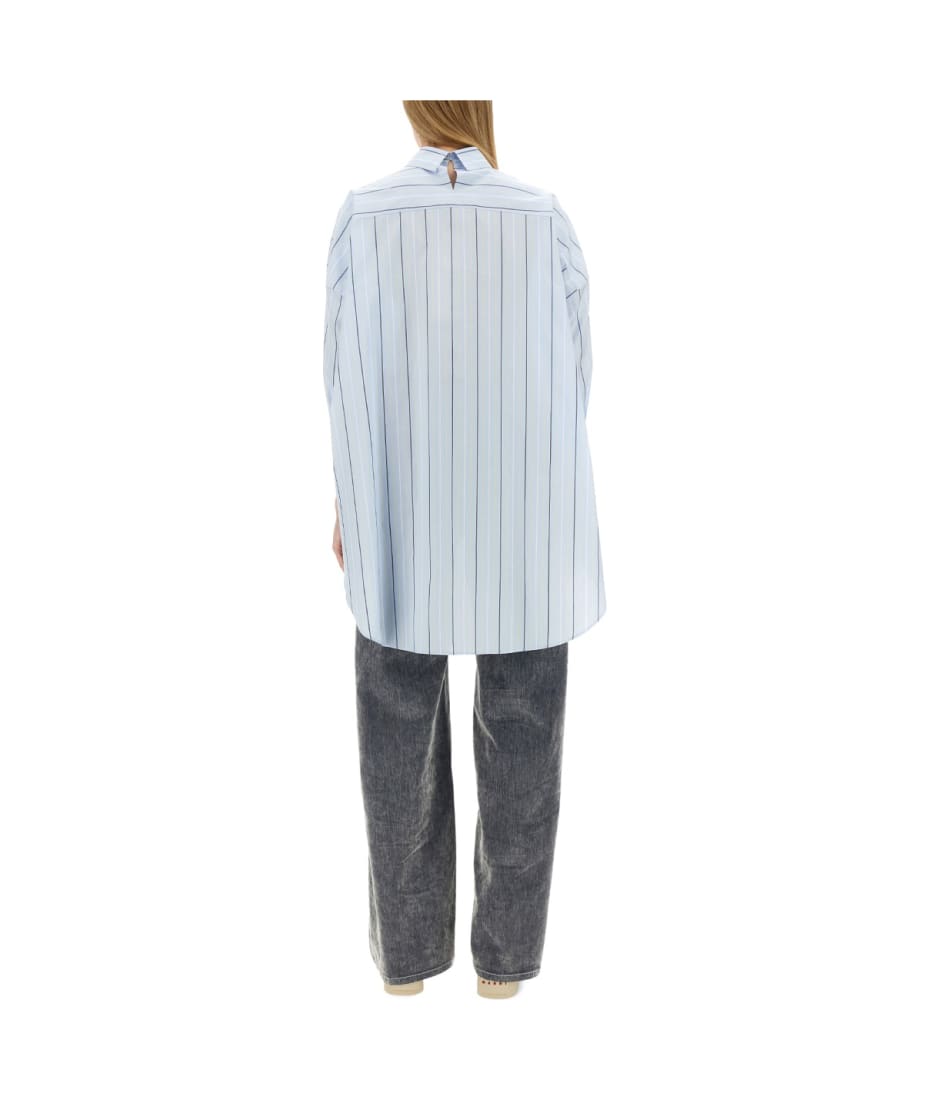 Marni Asymmetrical Striped Shirt | italist Marni Asymmetrical Striped Shirt | italist