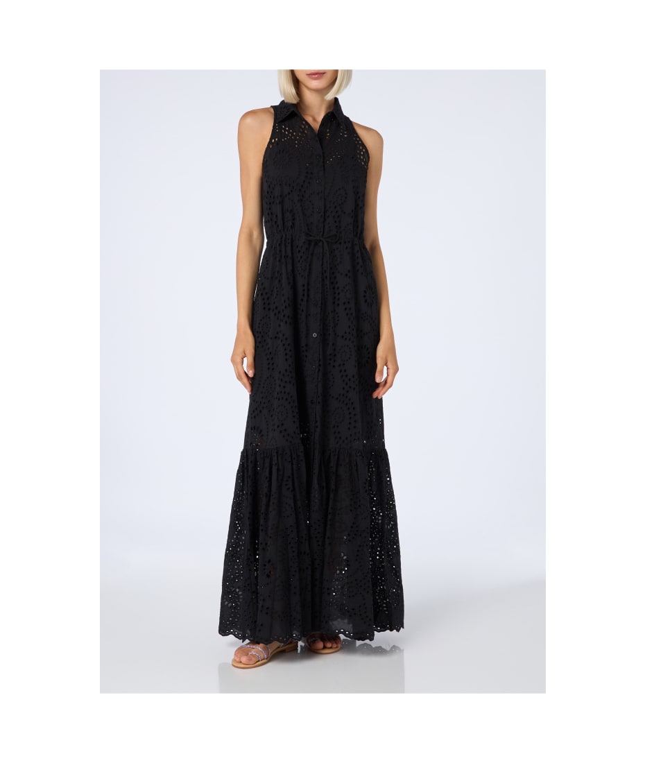 MC2 Saint Barth Black Sangallo Ida Embry Halterneck Long Dress | italist,  ALWAYS LIKE A SALE