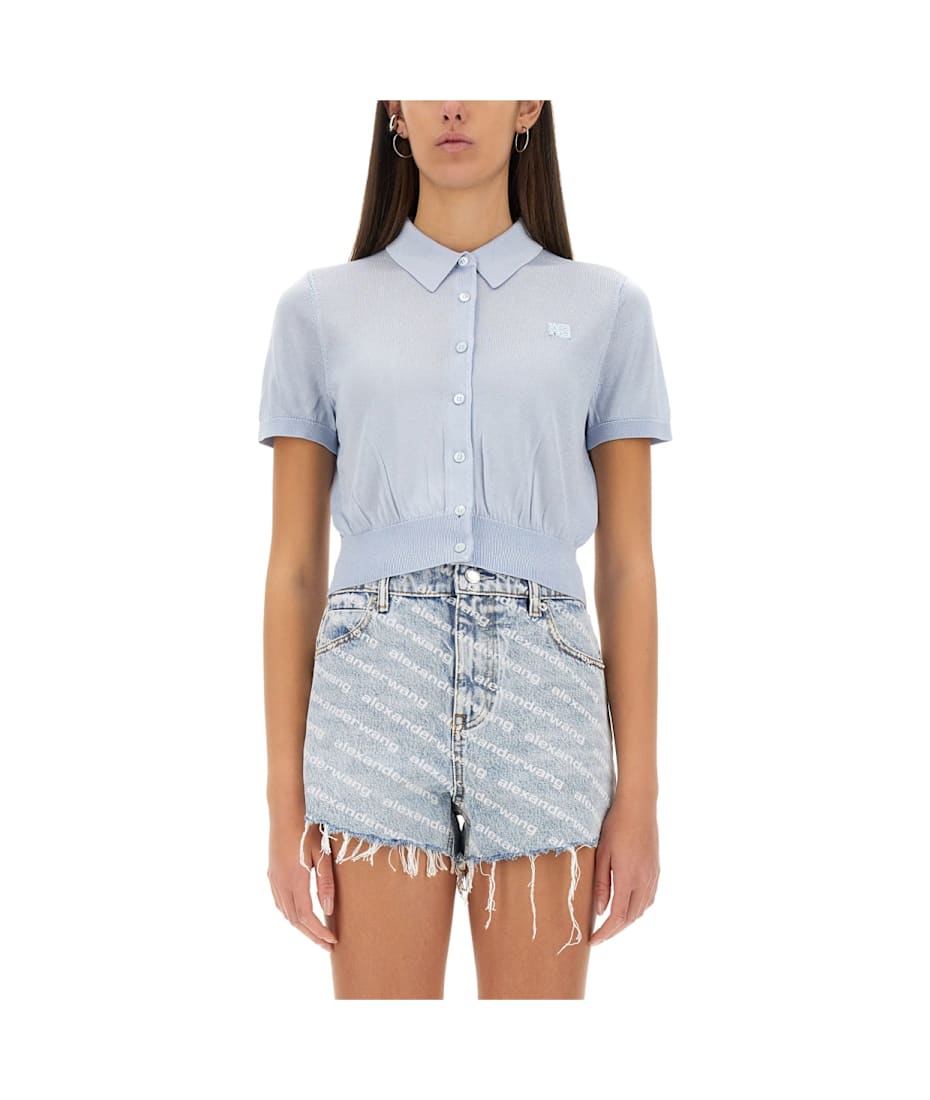 T by Alexander Wang Cropped Polo Cardigan | italist, ALWAYS