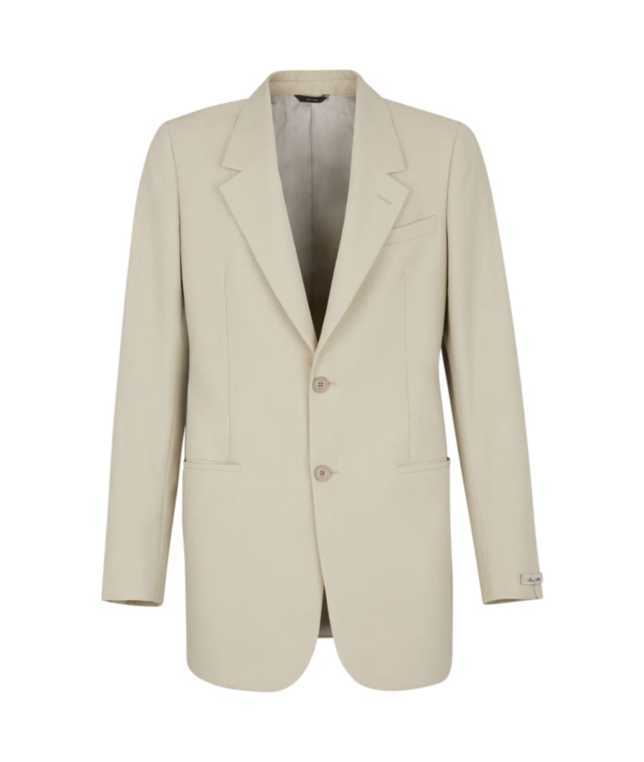 ジャケット Fendi Ivory Wool Blend Blazer Fendi Ivory Wool Blend Blazer | italist