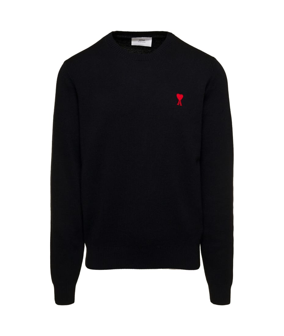 【送料&関税込】Ami Alexandre Mattiussi Sweatshirt With Logo Ami Alexandre Mattiussi Man's Black Cotton Sweatshirt With