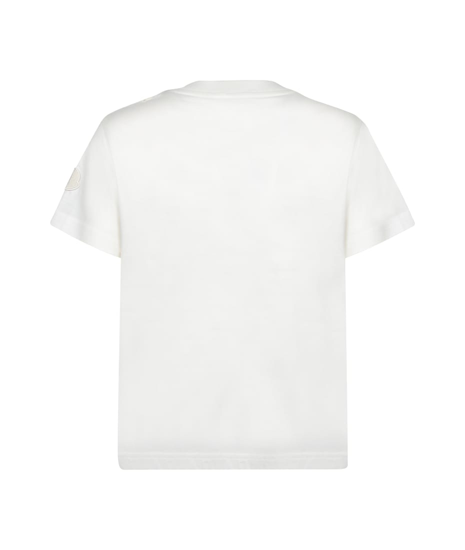 【送料&関税込】Moncler White Crochet Jersey T-shirt Moncler White Crochet Jersey T-shirt | italist