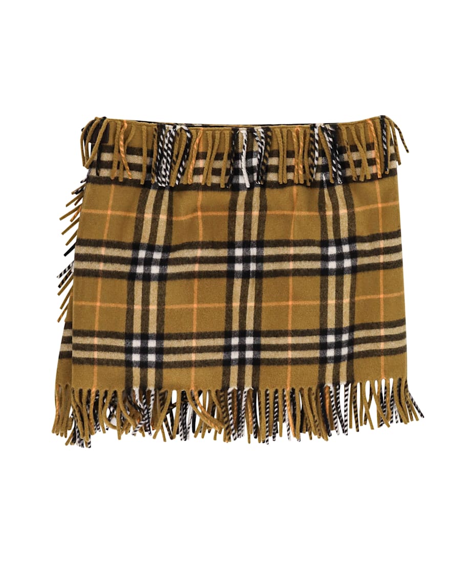 【送料&関税込】Burberry Beige Wool Skirt Burberry Beige Wool Skirt | italist