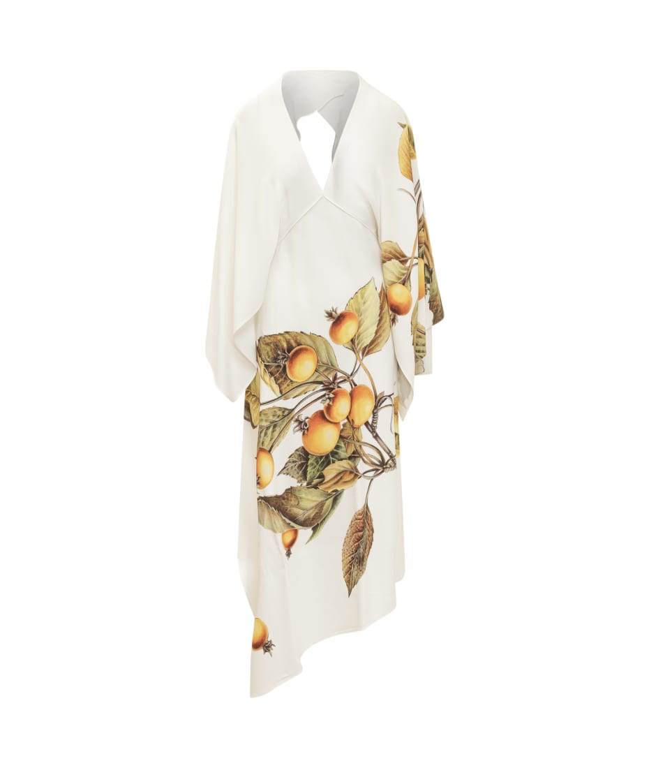 Ferragamo Asymmetrical Botanical Print Dress | italist