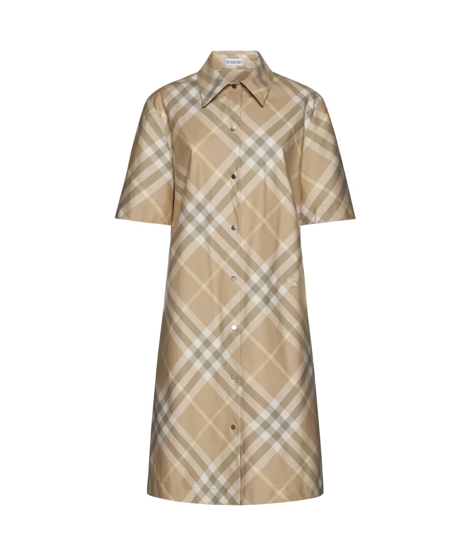 【送料&関税込】Burberry Check Motif Yellow Dress-shirt Burberry Check Poplin Shirt in Yellow for Men | Lyst