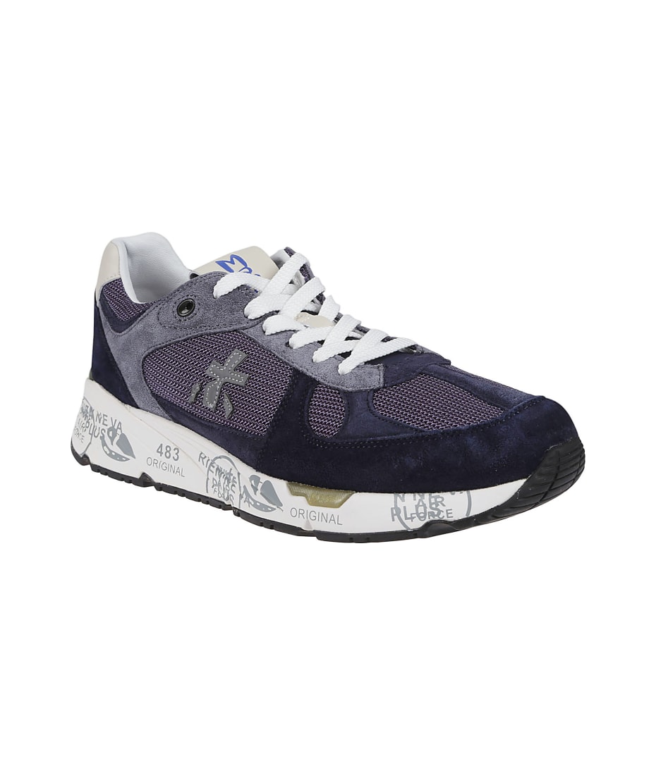 スニーカー PREMIATA Men Sneakers MASE6626 BLUE Premiata 'mase' Blue Leather And Fabric Sneakers | italist
